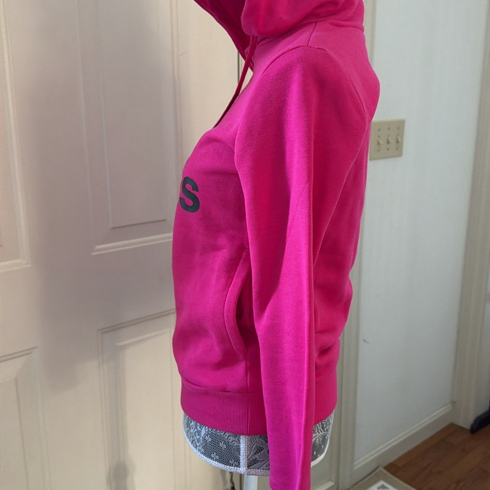 adidas Bright Pink Logo Hoodie NWT - Picture 5 of 6